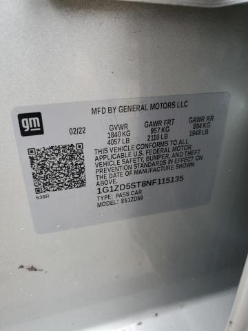 2022 CHEVROLET MALIBU LT - 1G1ZD5ST8NF115135