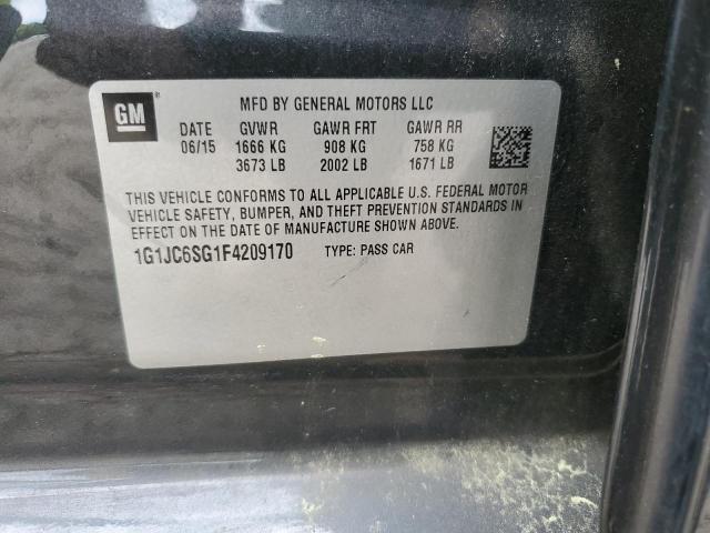 2015 CHEVROLET SONIC LT - 1G1JC6SG1F4209170