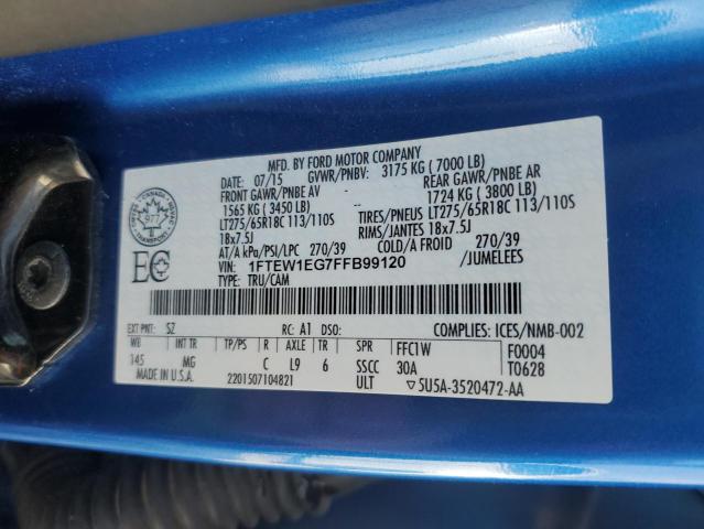 2015 FORD F150 SUPER - 1FTEW1EG7FFB99120