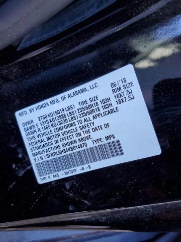 2019 HONDA ODYSSEY TO - 5FNRL6H84KB014970