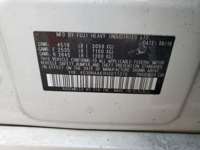 2017 SUBARU LEGACY 2.5 - 4S3BNAA63H3011376