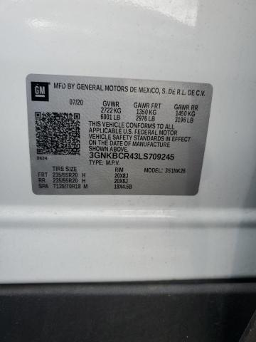 2020 CHEVROLET BLAZER 2LT 3GNKBCR43LS709245