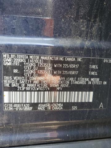2020 TOYOTA RAV4 XLE - 2T3P1RFV2LW102774