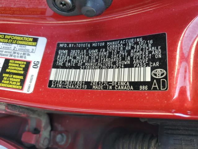 2017 TOYOTA COROLLA L - 2T1BURHE7HC779724