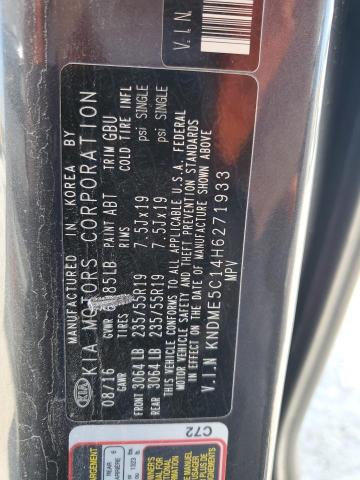 2017 KIA SEDONA SXL KNDME5C14H6271933