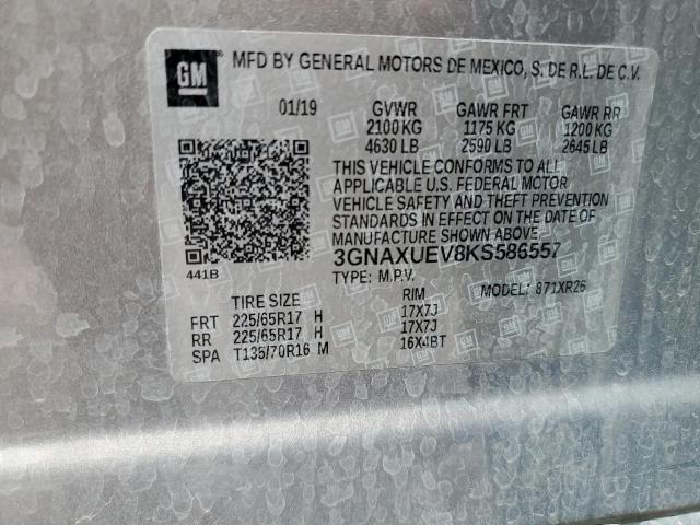 2019 CHEVROLET EQUINOX LT - 3GNAXUEV8KS586557