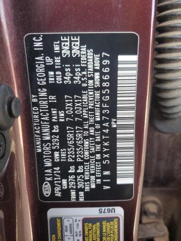 2015 KIA SORENTO 5XYKT4A73FG586697