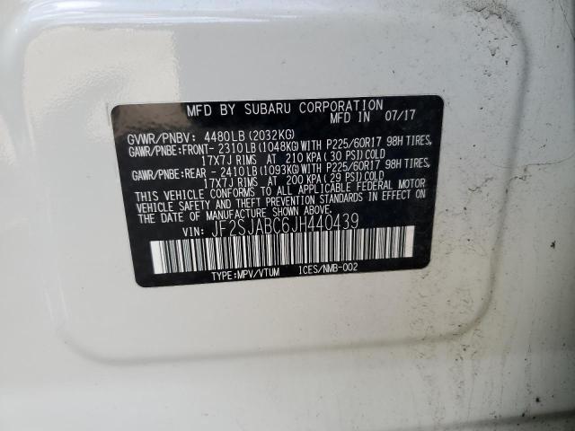 2018 SUBARU FORESTER 2 - JF2SJABC6JH440439