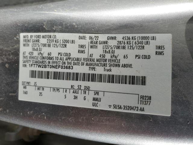 2022 FORD F250 SUPER - 1FT7W2BT0NEF03683