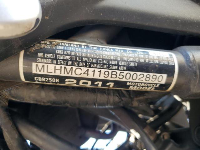 2011 HONDA CBR250 R MLHMC4119B5002890