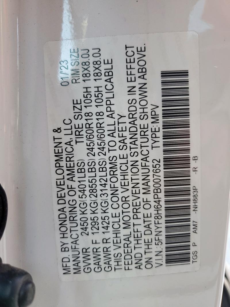 2023 HONDA PASSPORT T - 5FNYF8H64PB007652