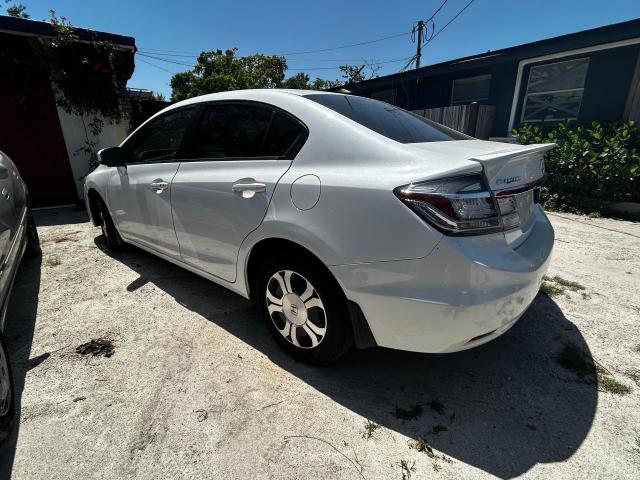 HONDA CIVIC HYBR 2015 white sedan 4d hybrid engine 19XFB4F24FE001253 photo #4