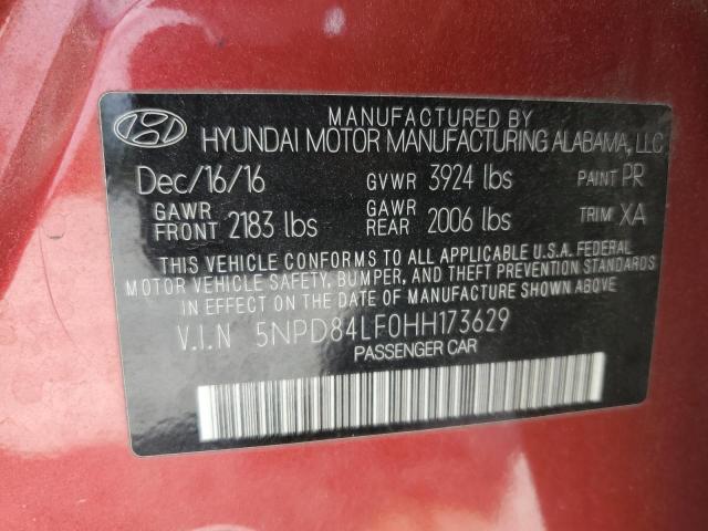 2017 HYUNDAI ELANTRA SE - 5NPD84LF0HH173629