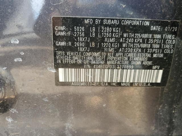 2020 SUBARU OUTBACK TO - 4S4BTGPD3L3170899