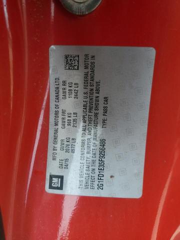 2015 CHEVROLET CAMARO LT - 2G1FD1E35F9256486