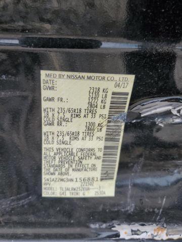 2017 NISSAN MURANO S - 5N1AZ2MG3HN156881