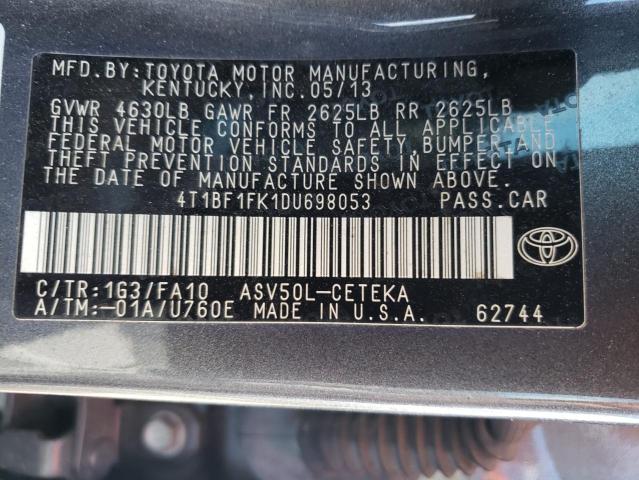 4t1bf1fk1du698053 - 2013 Toyota Camry L - #54553825