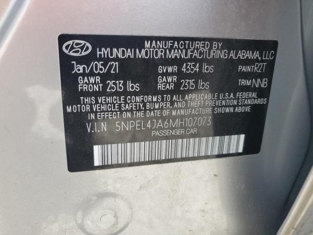 2021 HYUNDAI SONATA SEL - 5NPEL4JA6MH107073