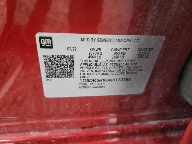 2022 CADILLAC CT4 LUXURY - 1G6DK5RK6N0122286