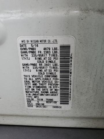 2016 NISSAN ROGUE S - JN8AT2MV1GW134587