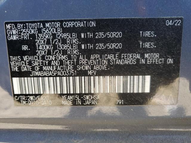 2023 SUBARU SOLTERRA P JTMABABA5PA003751