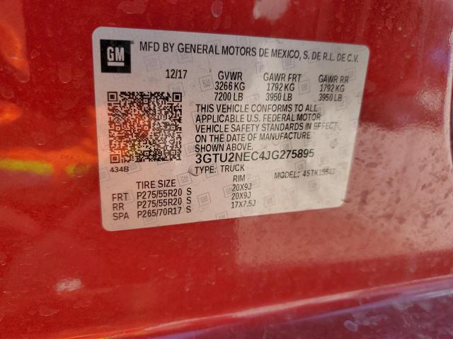 2018 GMC SIERRA K15 3GTU2NEC4JG275895