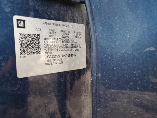 2019 CHEVROLET MALIBU LT - 1G1ZD5ST0KF159562