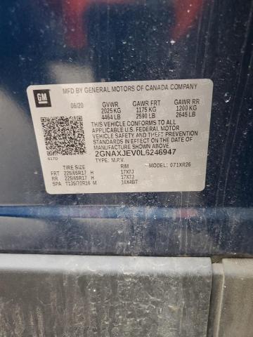 2020 CHEVROLET EQUINOX LT - 2GNAXJEV0L6246947