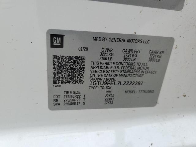 2020 GMC SIERRA K15 - 1GTU9FEL7LZ222287