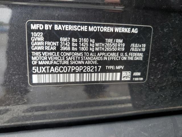2023 BMW X5 XDRIVE4 - 5UXTA6C07P9P28217