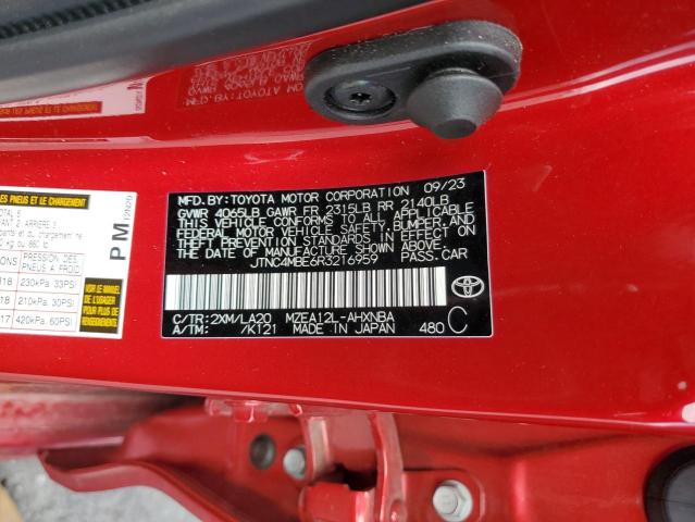 2024 TOYOTA COROLLA XS - JTNC4MBE6R3216959