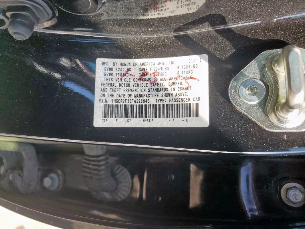 2015 HONDA ACCORD LX - 1HGCR2F38FA098943