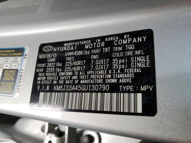 2016 HYUNDAI TUCSON LIM - KM8J33A45GU130790