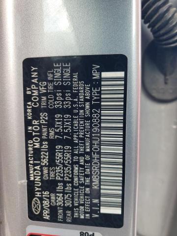 2017 HYUNDAI SANTA FE S - KM8SRDHF0HU190882