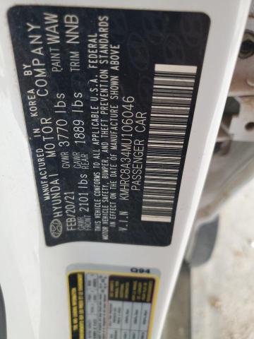 2021 HYUNDAI VENUE SEL - KMHRC8A34MU106046
