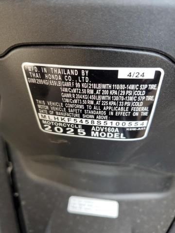 2025 HONDA ADV160 A MLHKF5458S5100554