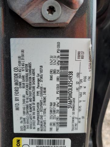 2020 FORD FUSION SE - 3FA6P0HD3LR254938