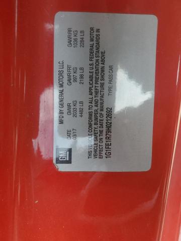 2017 CHEVROLET CAMARO SS 1G1FE1R79H0212692
