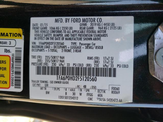 2015 FORD FUSION SE - 1FA6P0HD2F5120560