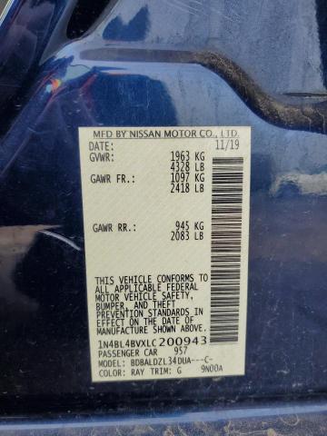 2020 NISSAN ALTIMA S - 1N4BL4BVXLC200943