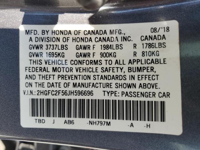 2018 HONDA CIVIC LX - 2HGFC2F56JH596696