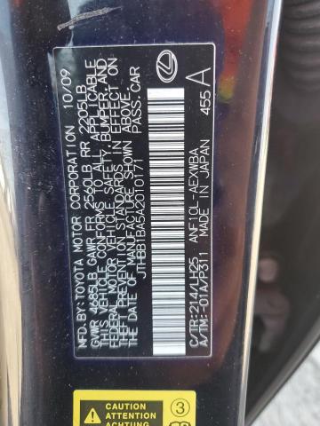 2010 LEXUS HS 250H - JTHBB1BA5A2010171