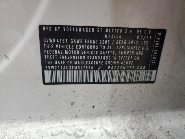 2015 VOLKSWAGEN GOLF 3VW217AU3FM077934