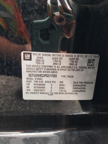 2015 GMC SIERRA K15 - 3GTU2WEC2FG317039
