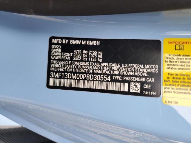 2023 BMW M2 - 3MF13DM00P8D30554