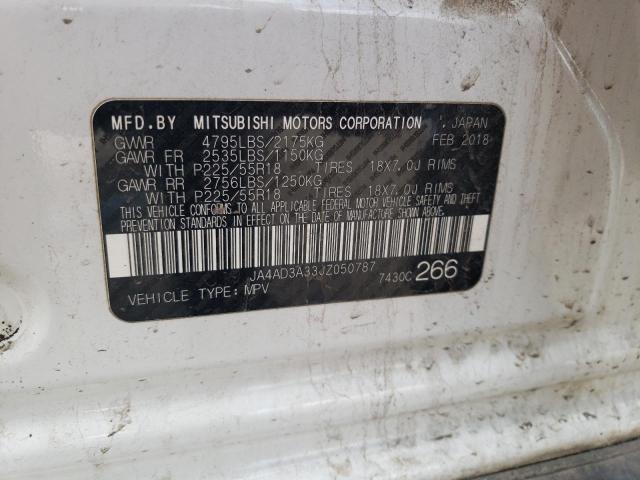 2018 MITSUBISHI OUTLANDER - JA4AD3A33JZ050787