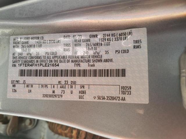 2023 FORD RANGER XL - 1FTER4FH1PLE21654