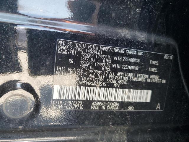 2019 TOYOTA RAV4 LIMIT - 2T3DWRFV6KW023515