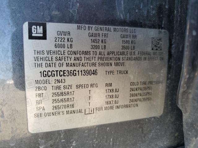 2016 CHEVROLET COLORADO L - 1GCGTCE36G1139046