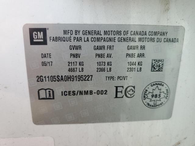 2017 CHEVROLET IMPALA LT - 2G1105SA0H9195227